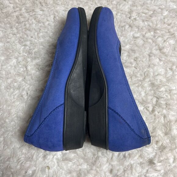 Gravity Defyer Leather Suede Royal Blue Slip On Shoe Size 7.5 - Picture 6 of 9